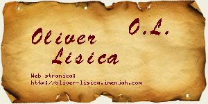 Oliver Lisica vizit kartica